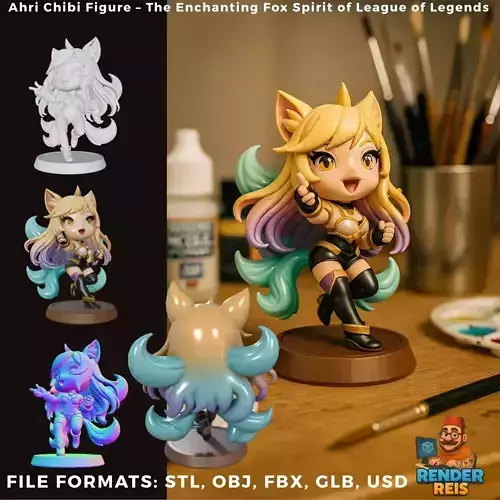 Ahri Chibi Figure
