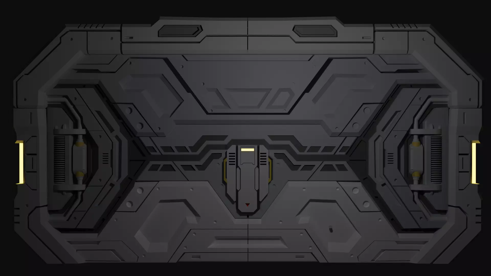 sci-fi door Free low-poly 3D model_0