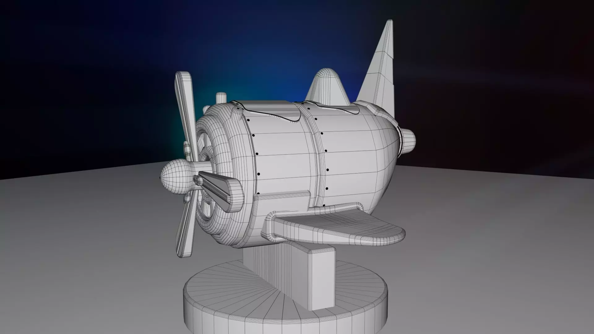 Stylized Cartoon Airplane  Low Poly 3D Model with PBR Materials Low-poly 3D model_7