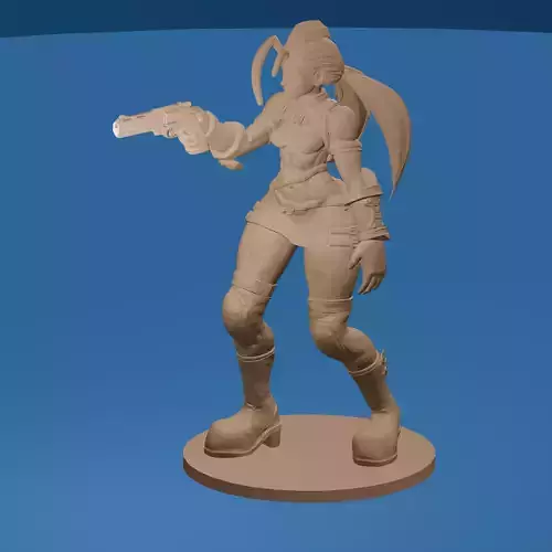 Toon Cop Enforcer Sexy Cartoon Police Woman 3D print model