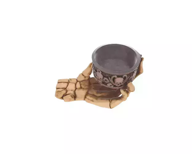 Skeleton Hand Candy Bowl Halloween Skull Decor 3D print model