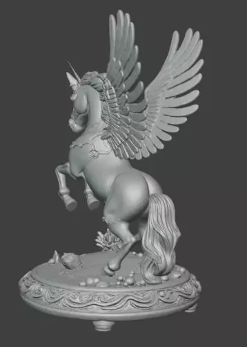 Pegasus 3D Model Mythical Winged Horse 3D print model_3