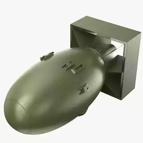 Atomic Bomb Fat Man Green PBR 3D model