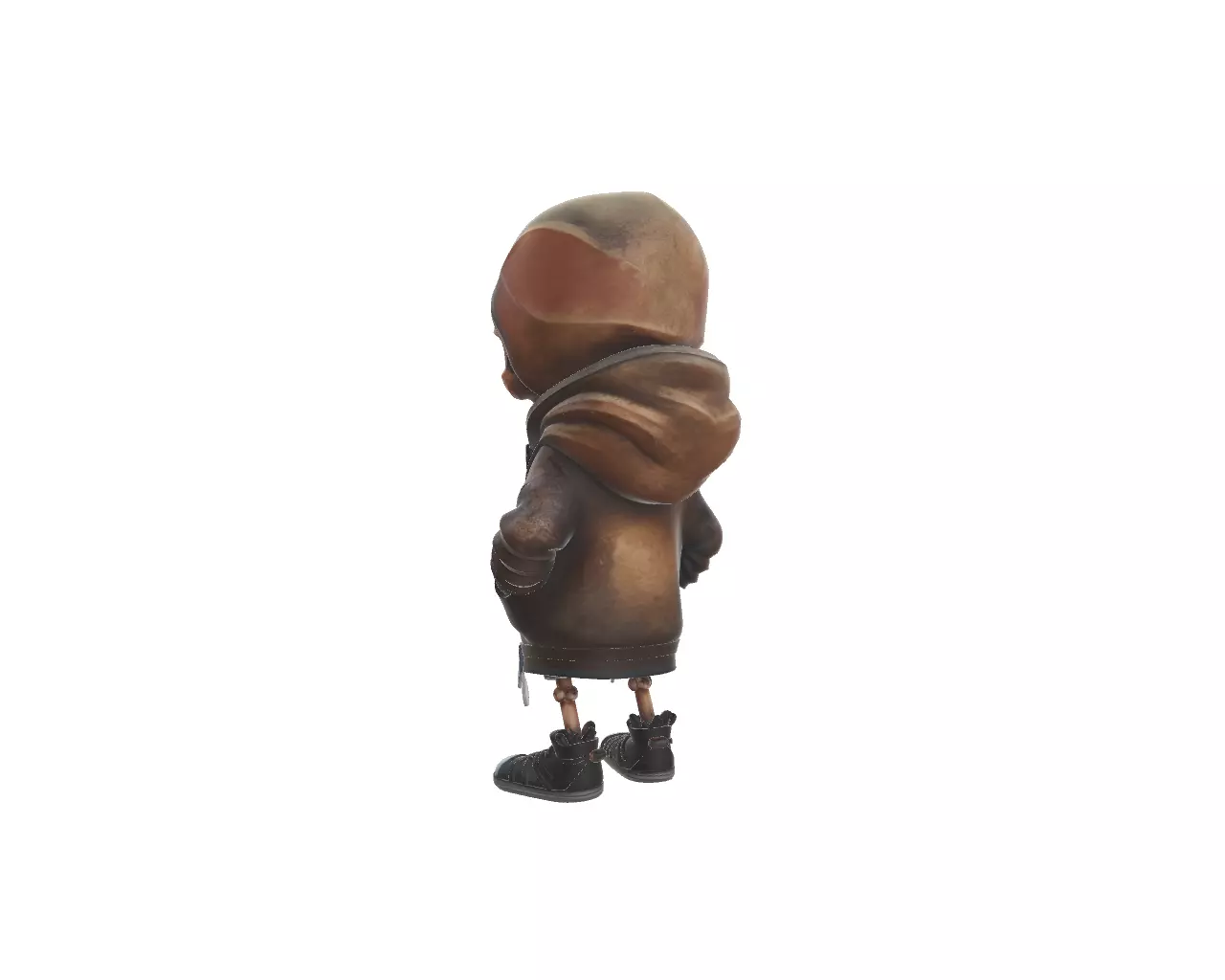 Urban Skeleton Kid Streetwear Skeleton Character 3D print model_2