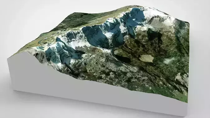 Mountain landscape Bubreg Bosnia and Herzegovina 3D model