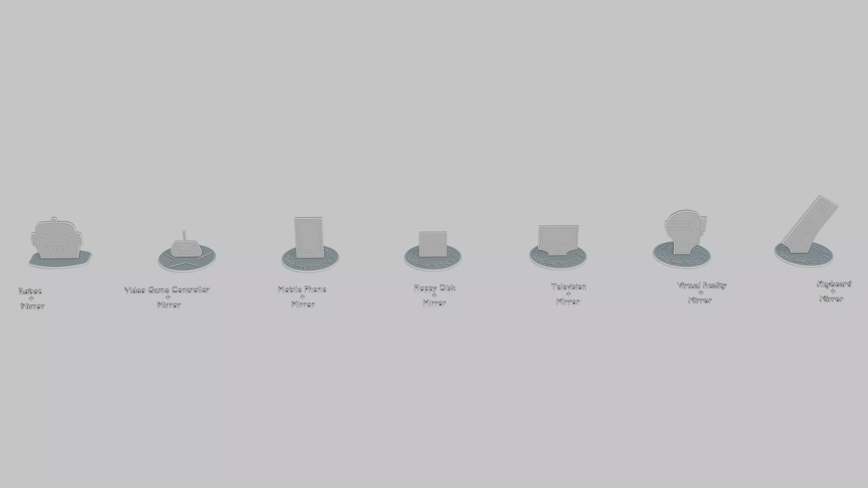 Digital World Mini Pack Emoji Statues 3D print model_0