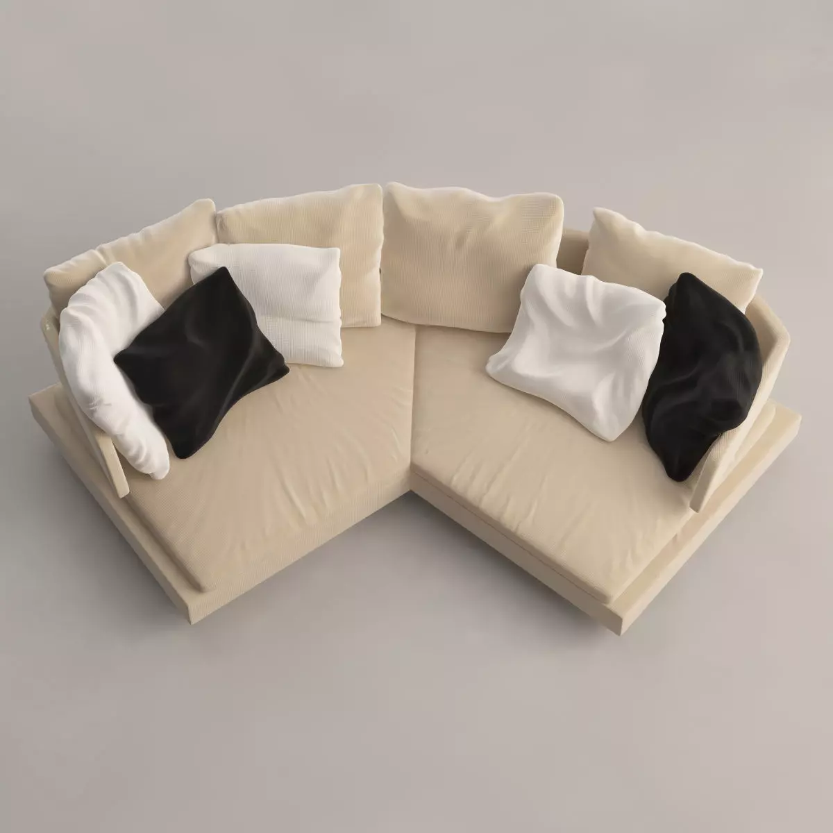 Corner Sofa Arne with Crumpled Pillows 3D model_3