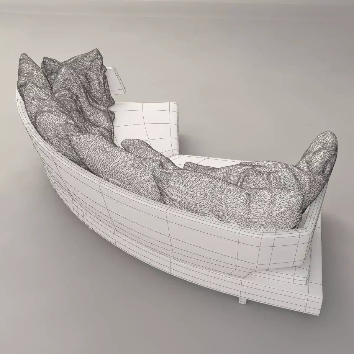 Corner Sofa Arne with Crumpled Pillows 3D model_8