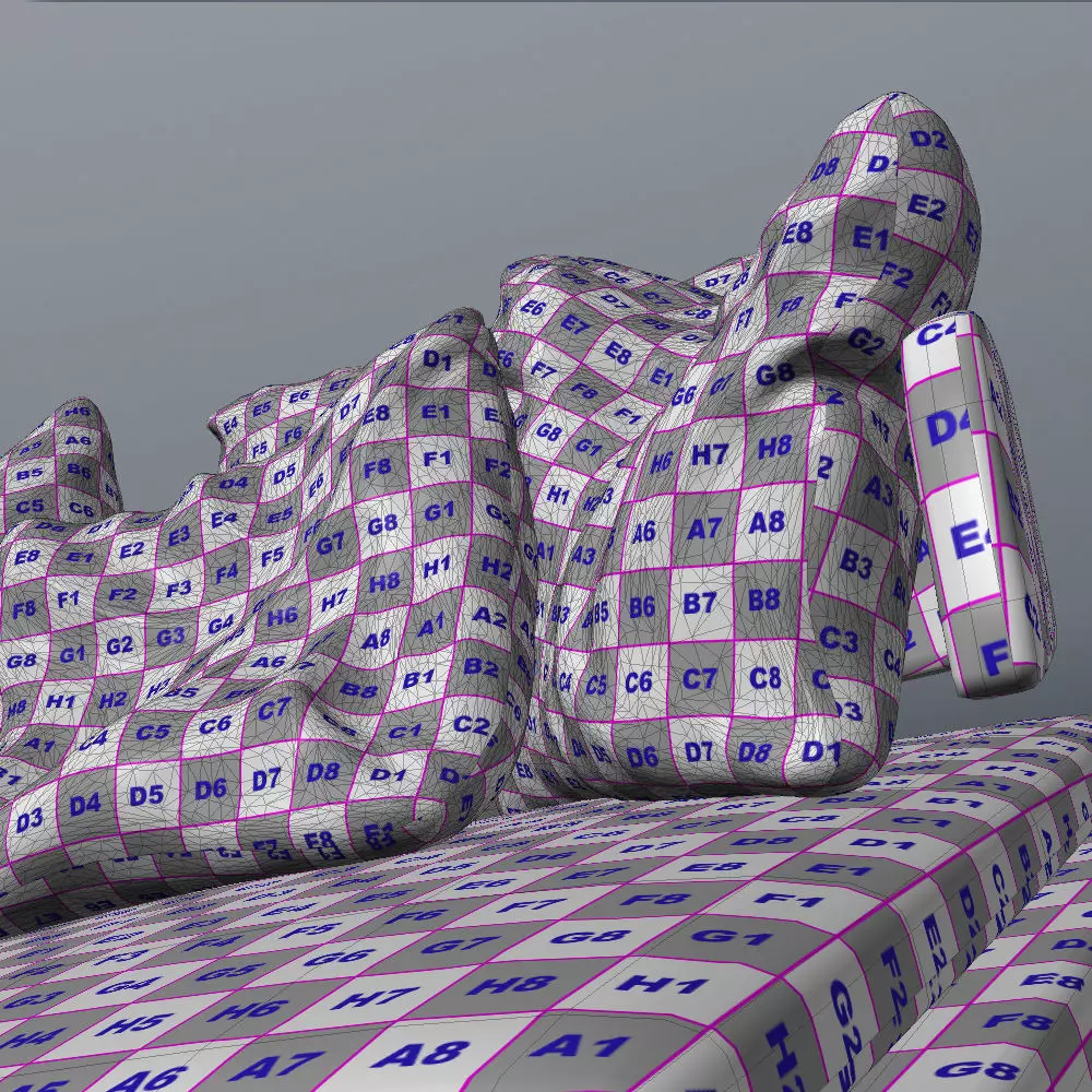 Corner Sofa Arne with Crumpled Pillows 3D model_10