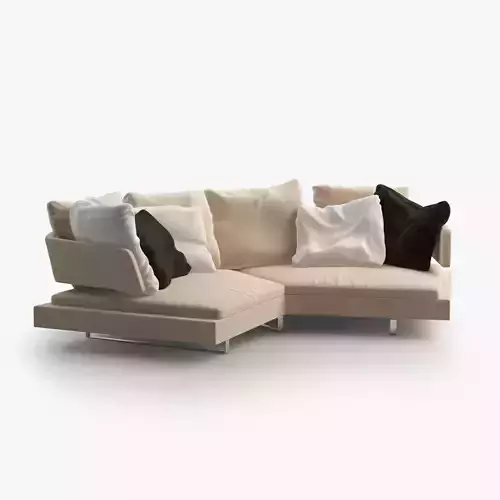 Corner Sofa Arne with Crumpled Pillows