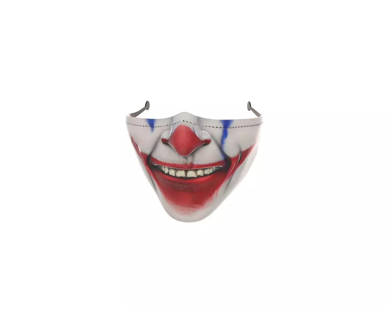 Creepy Clown Smile Half Mask Horror Cosplay Facepiece 3D print model_1