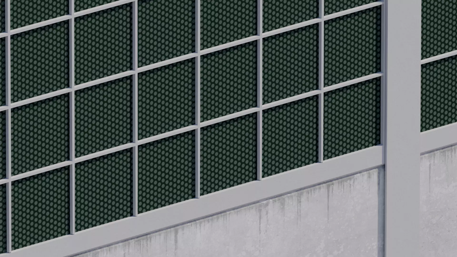 Road car Acoustic noise absorbing fence barrier 3D model_7