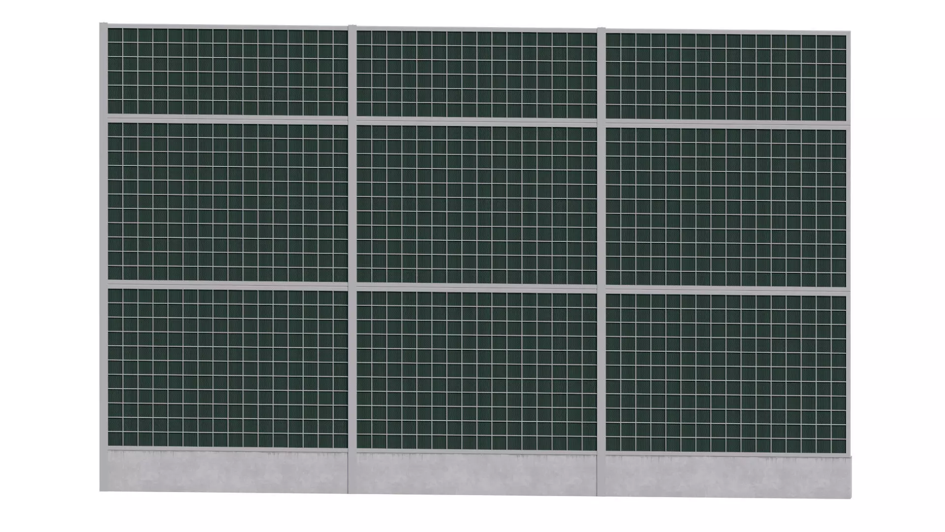 Road car Acoustic noise absorbing fence barrier 3D model_8