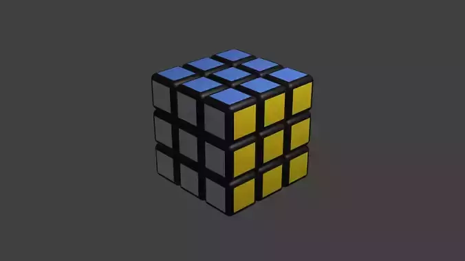 Rubik Cube 3D Model with 360 Animation 3D model