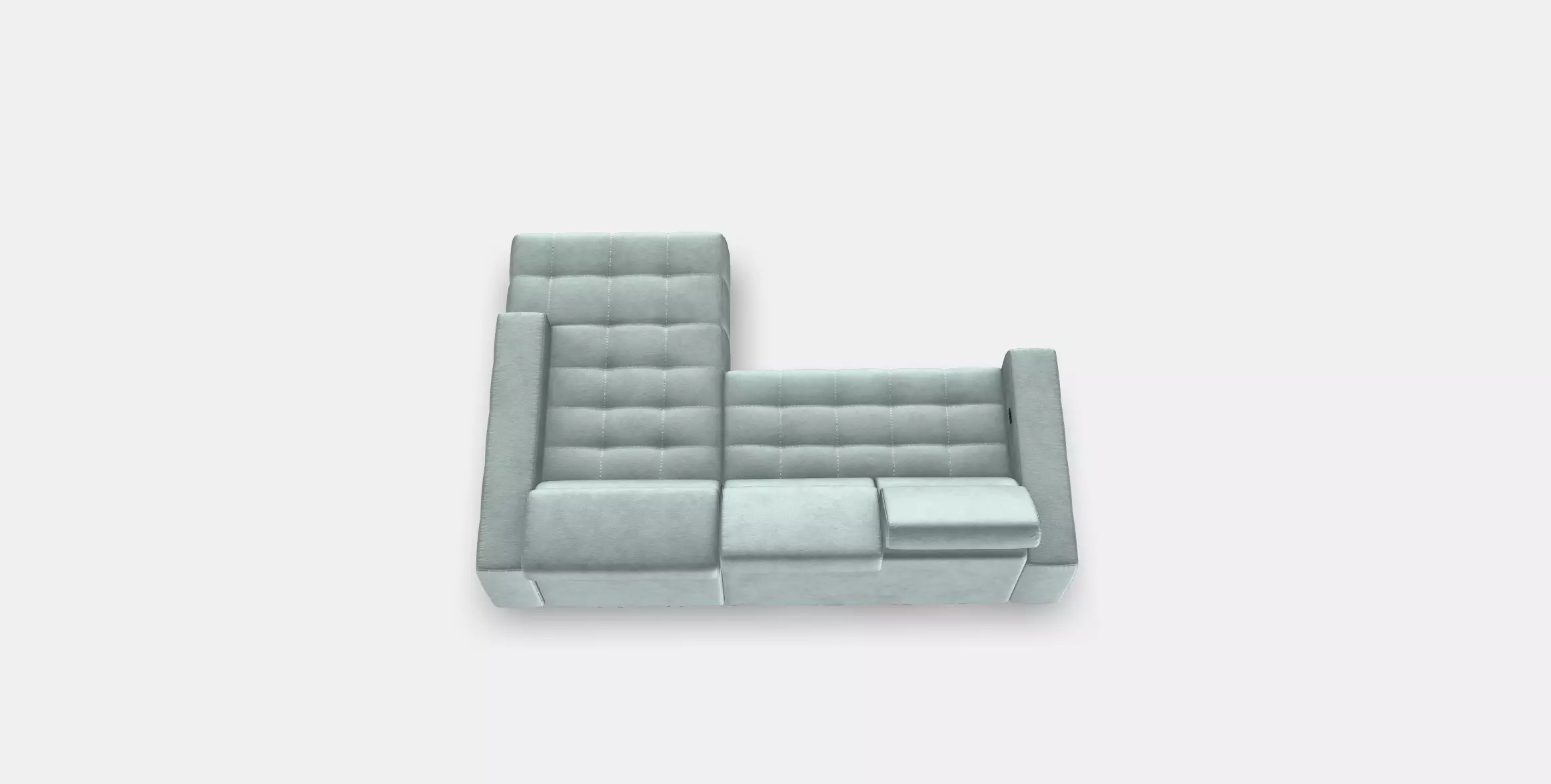 7549 upholstered corner set with footrest left 3D model_0