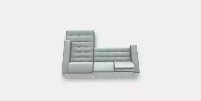 7549 upholstered corner set with footrest left
