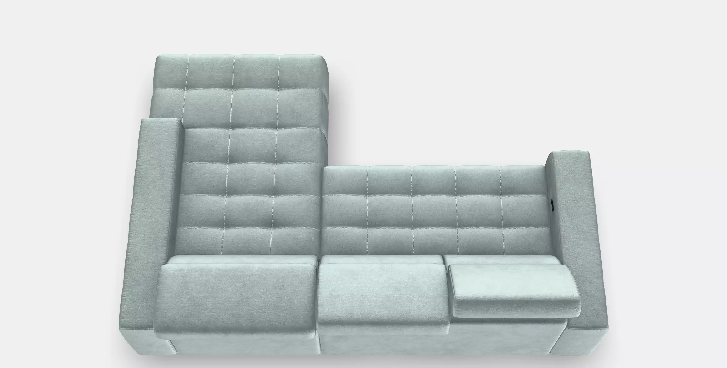 7549 upholstered corner set with footrest left 3D model_2