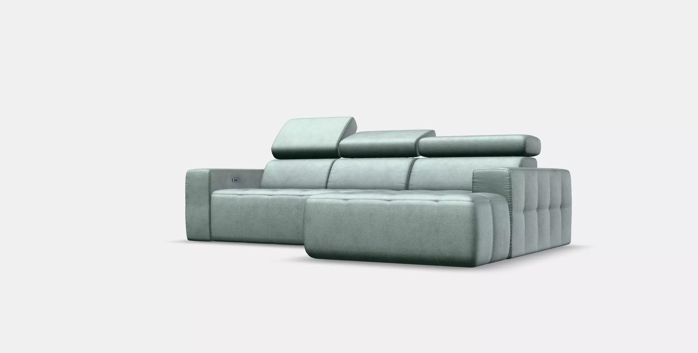 7549 upholstered corner set with footrest left 3D model_9