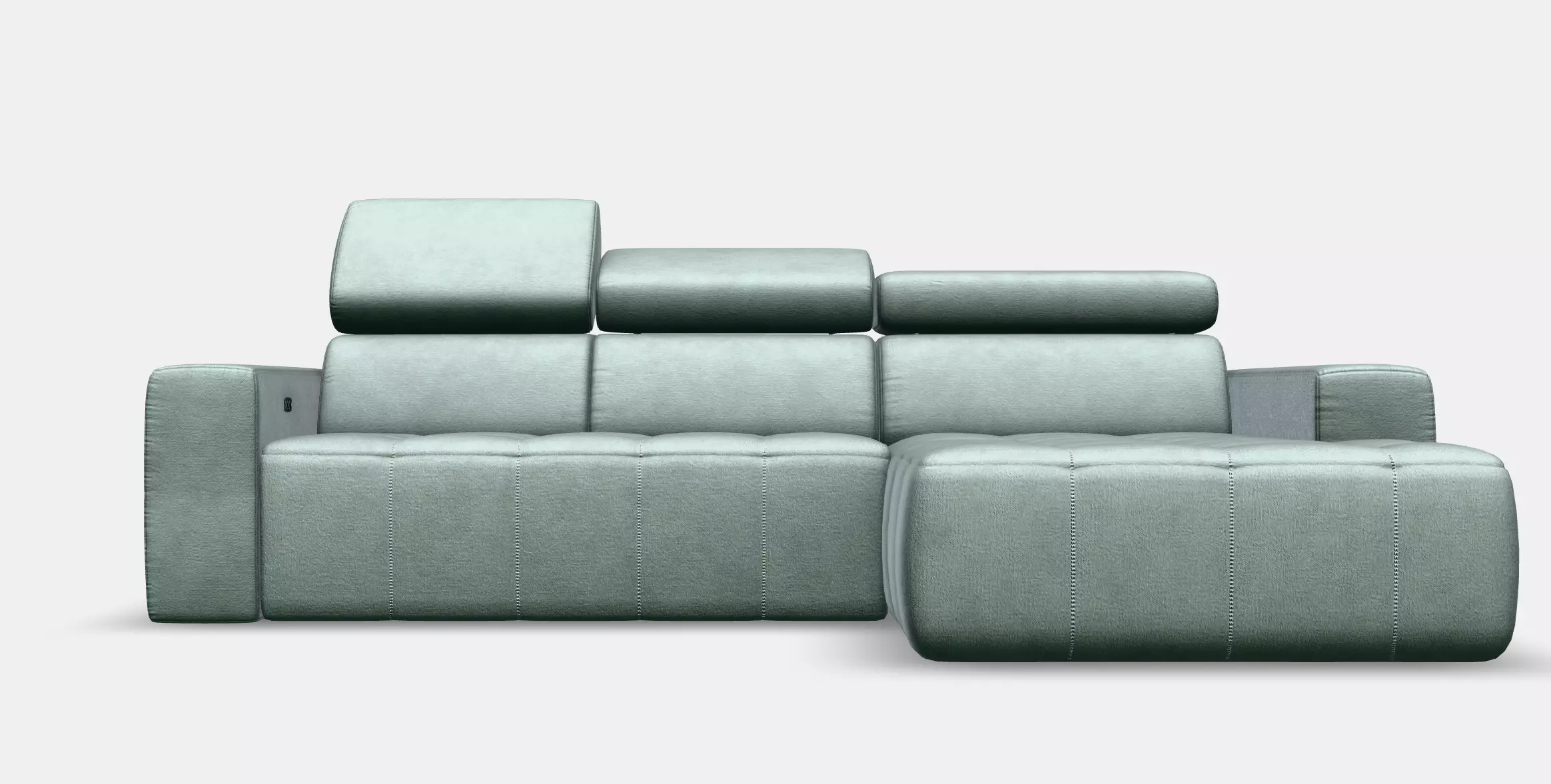 7549 upholstered corner set with footrest left 3D model_8