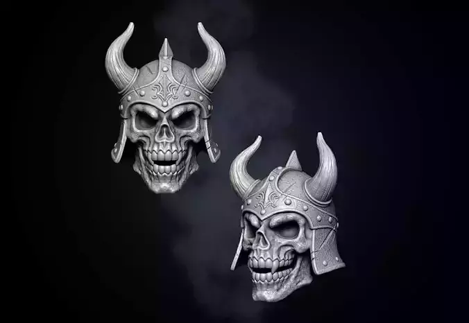 Warrior Skull Head 3D print model