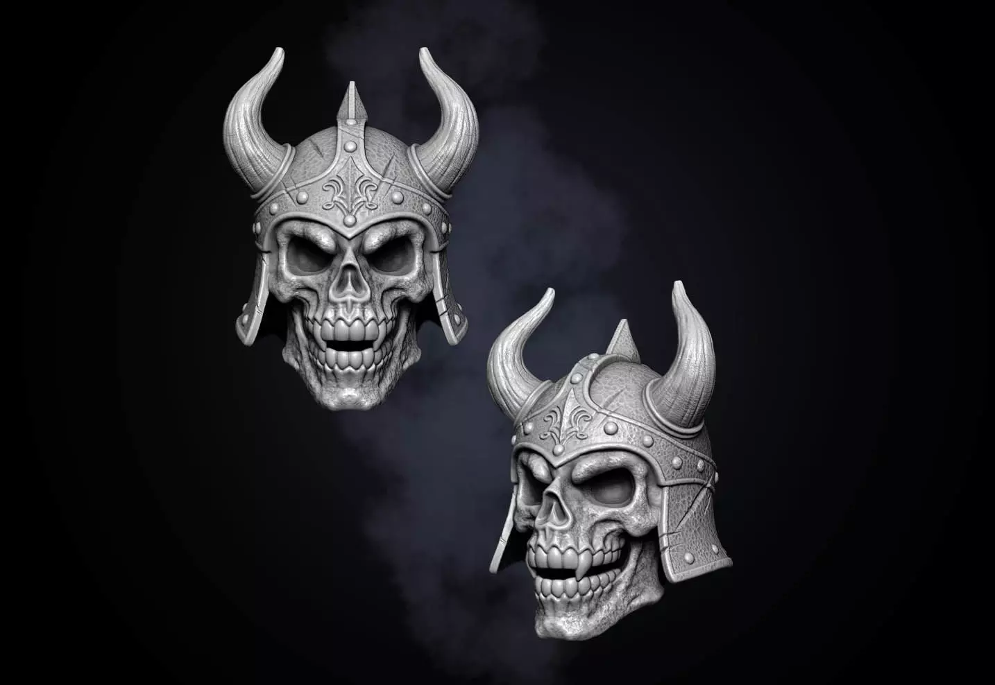 Warrior Skull Head 3D print model