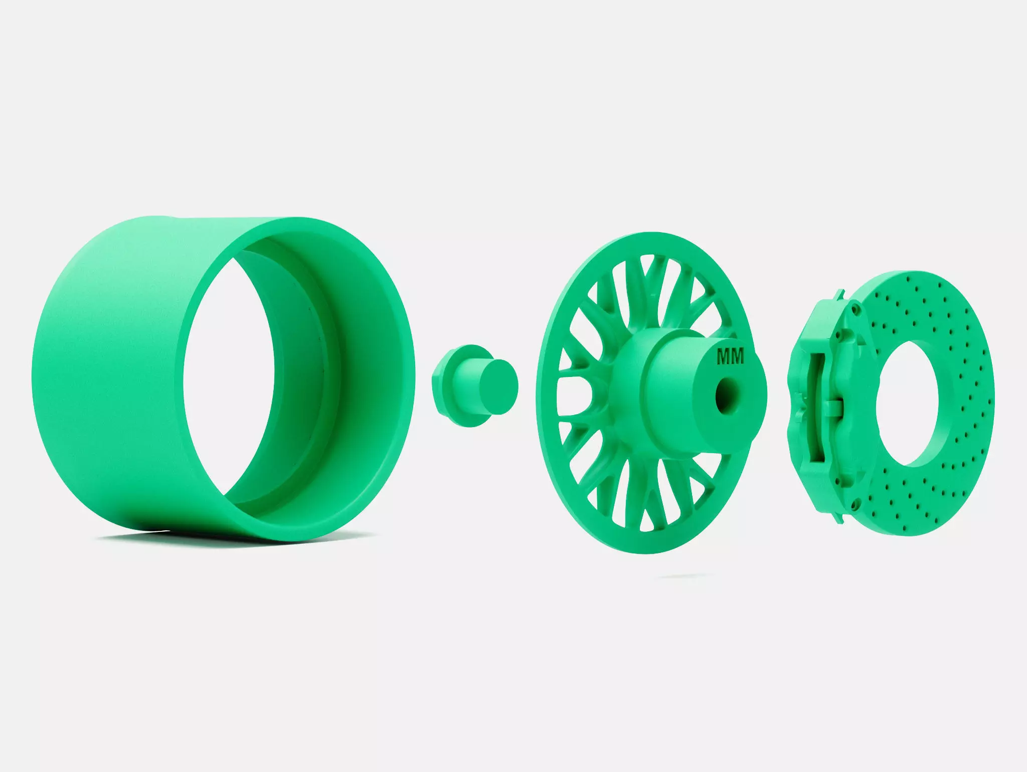 18x13 BBS E87 Wheel and Brake 3D print model_6