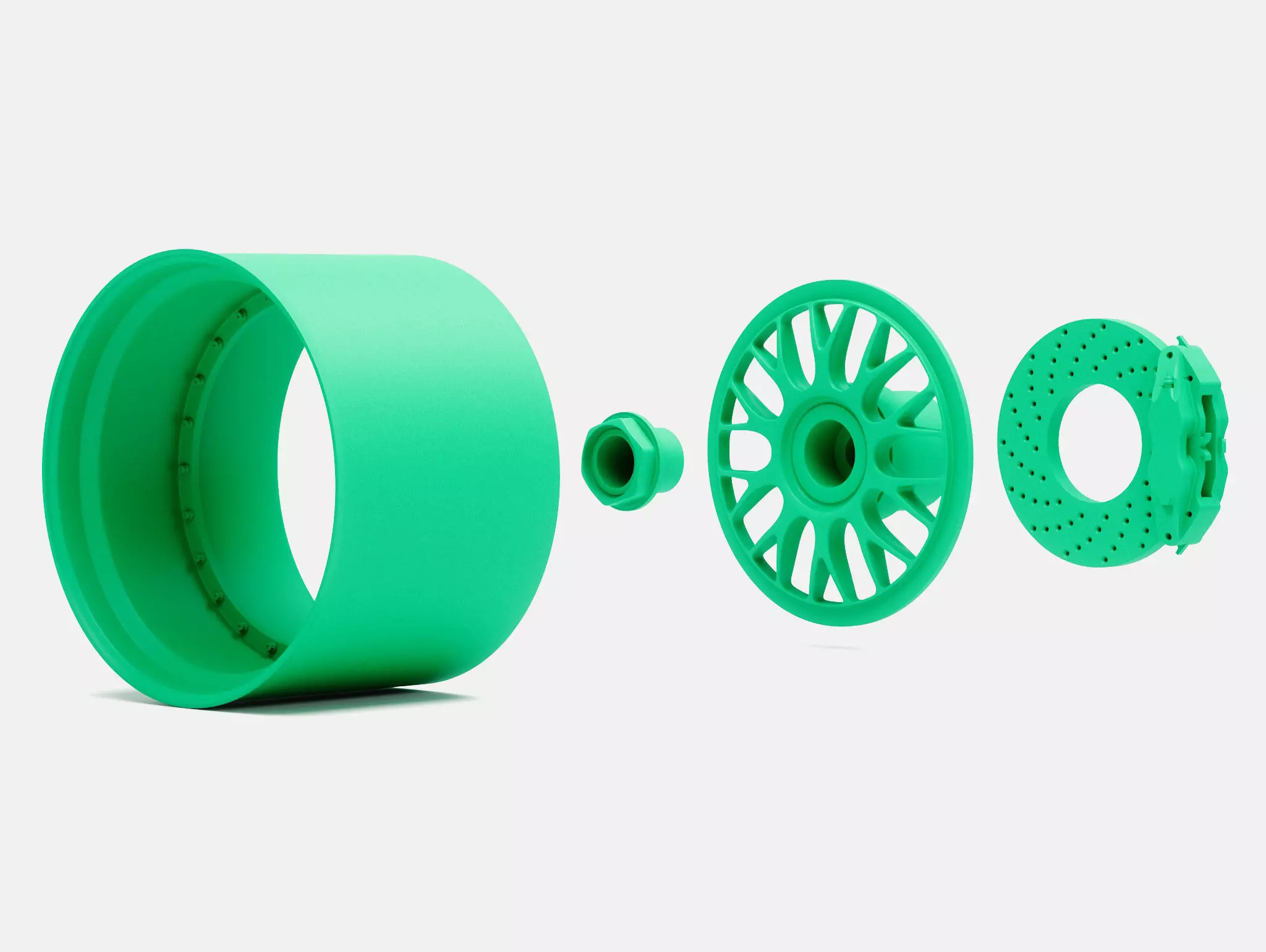 18x13 BBS E87 Wheel and Brake 3D print model_5