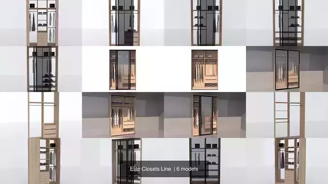 Elite Closets Line  3D Model Collection