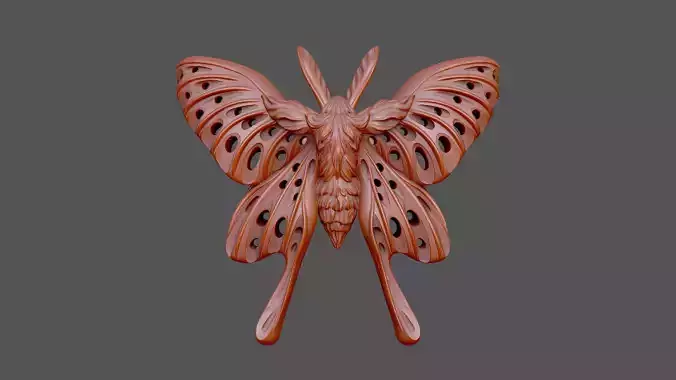 The butterfly stud design royal luxury nobility relief classical