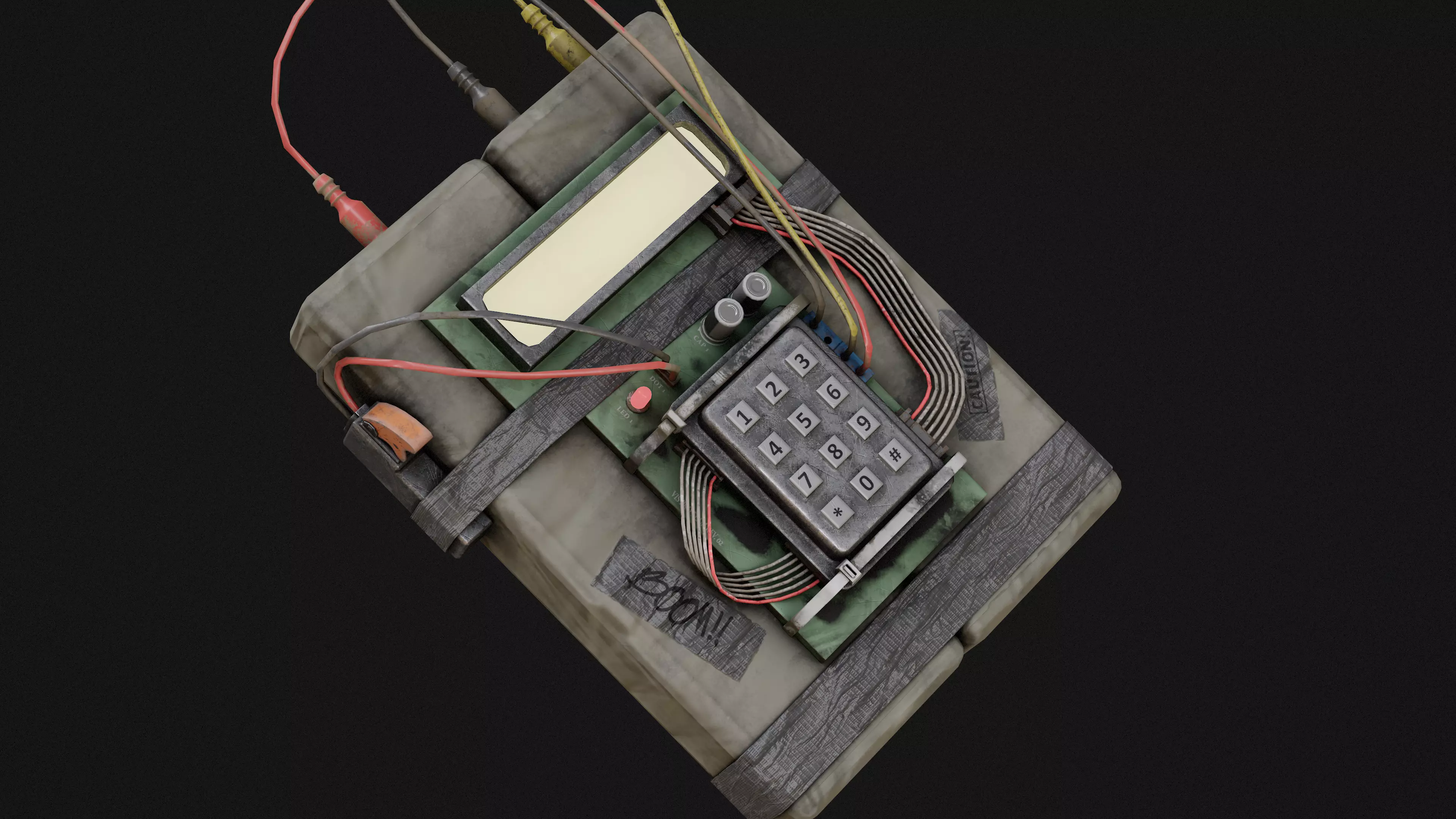 C4 Bomb Game Ready Model Low-poly 3D model_6