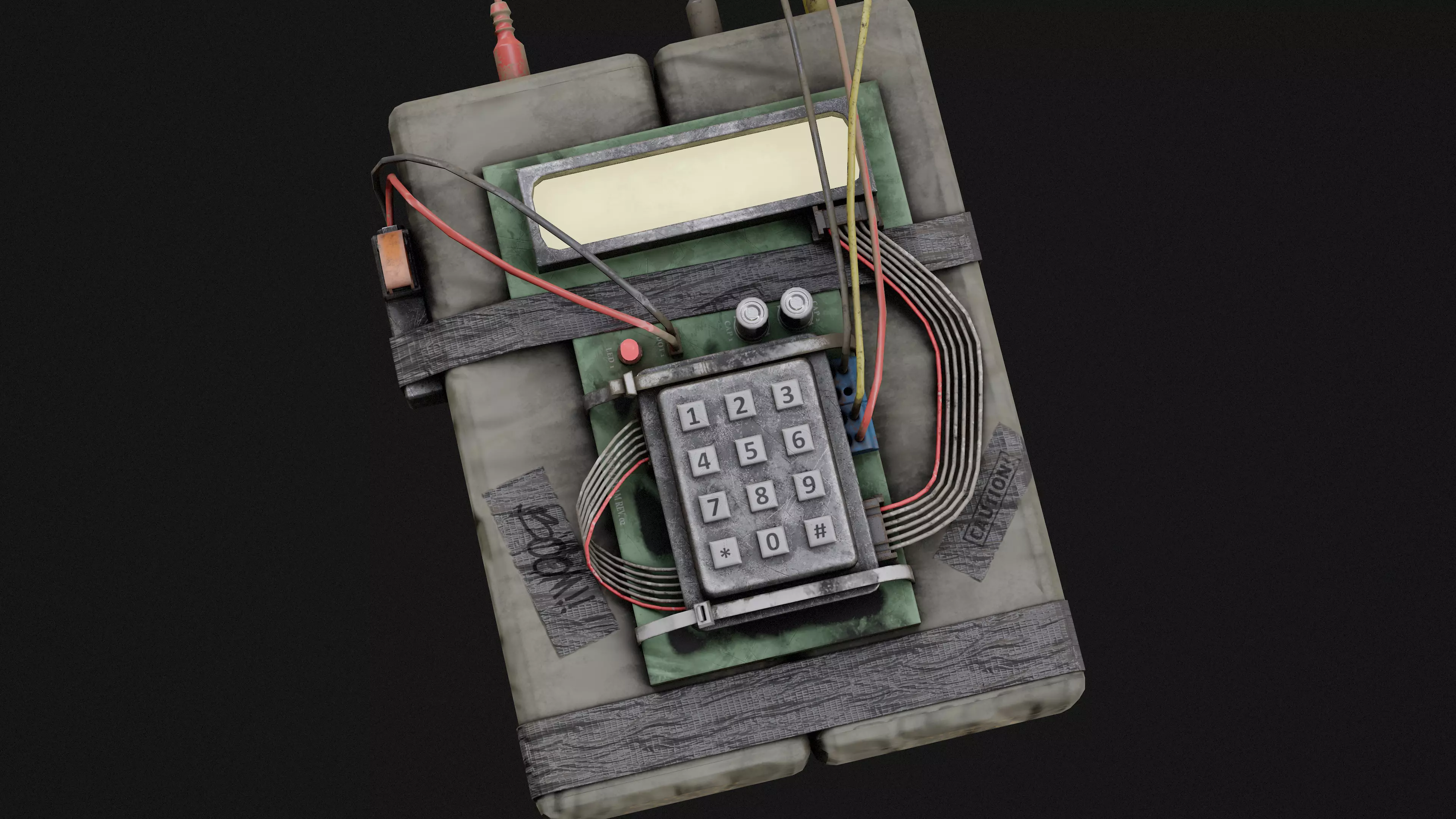 C4 Bomb Game Ready Model Low-poly 3D model_0