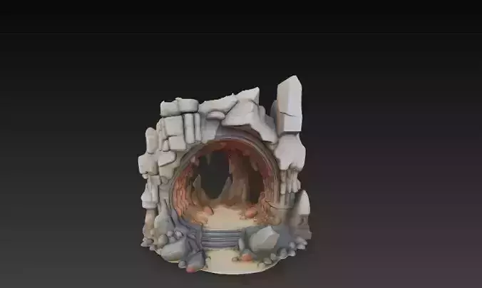 CAVE DIORAMA STL