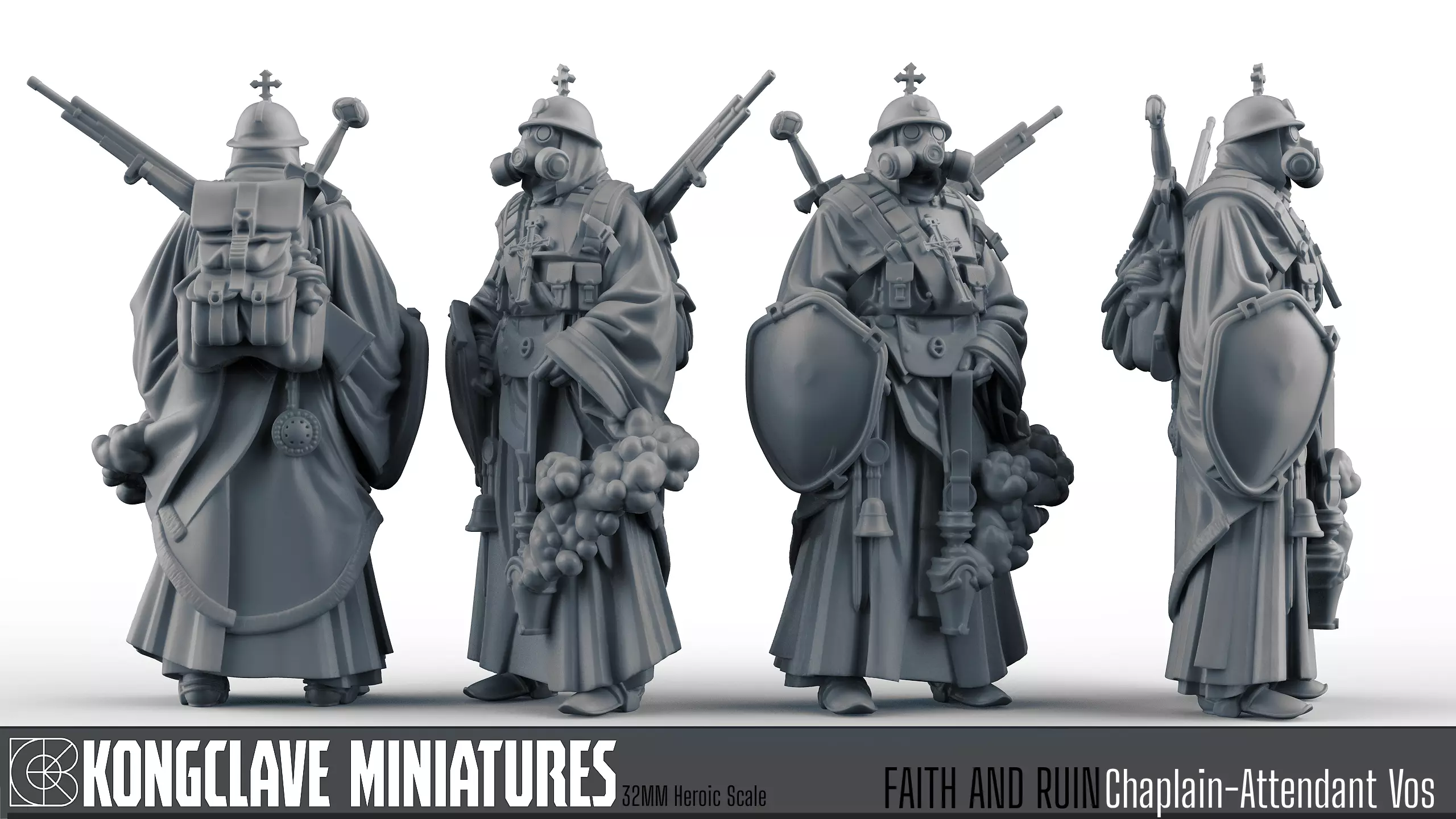 Chaplain-Attendant Vos - Zug 7 Warband - Trench Cleric 3D print model_3