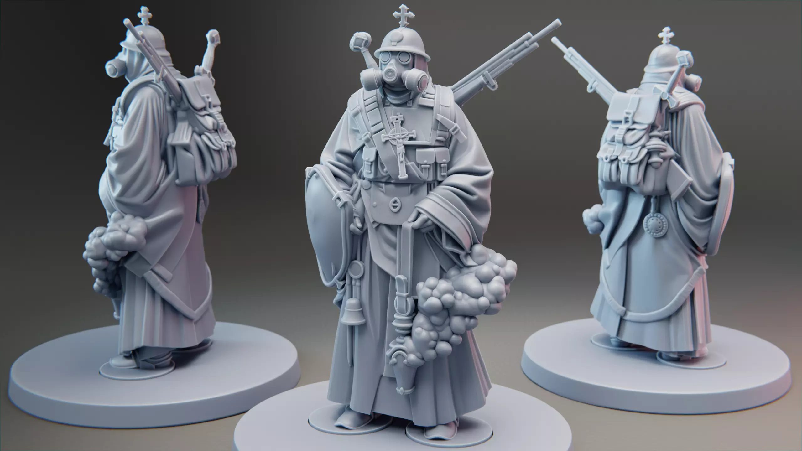 Chaplain-Attendant Vos - Zug 7 Warband - Trench Cleric 3D print model_0