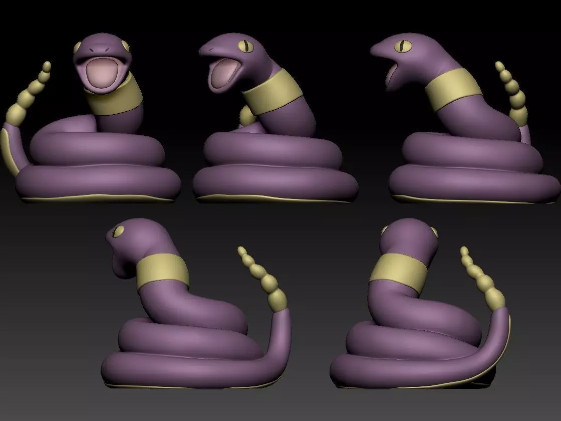 Ekans Arbok Pokemon Fanart 3D print model_2
