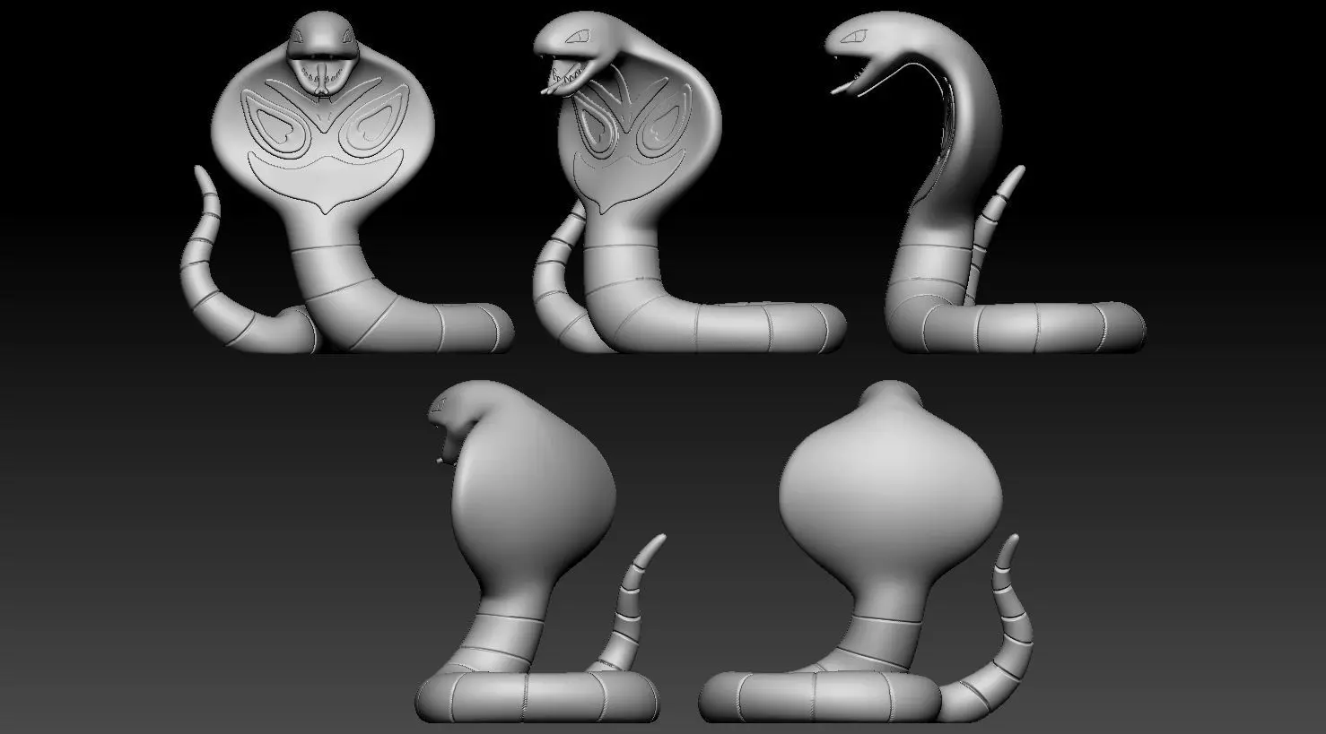 Ekans Arbok Pokemon Fanart 3D print model_3