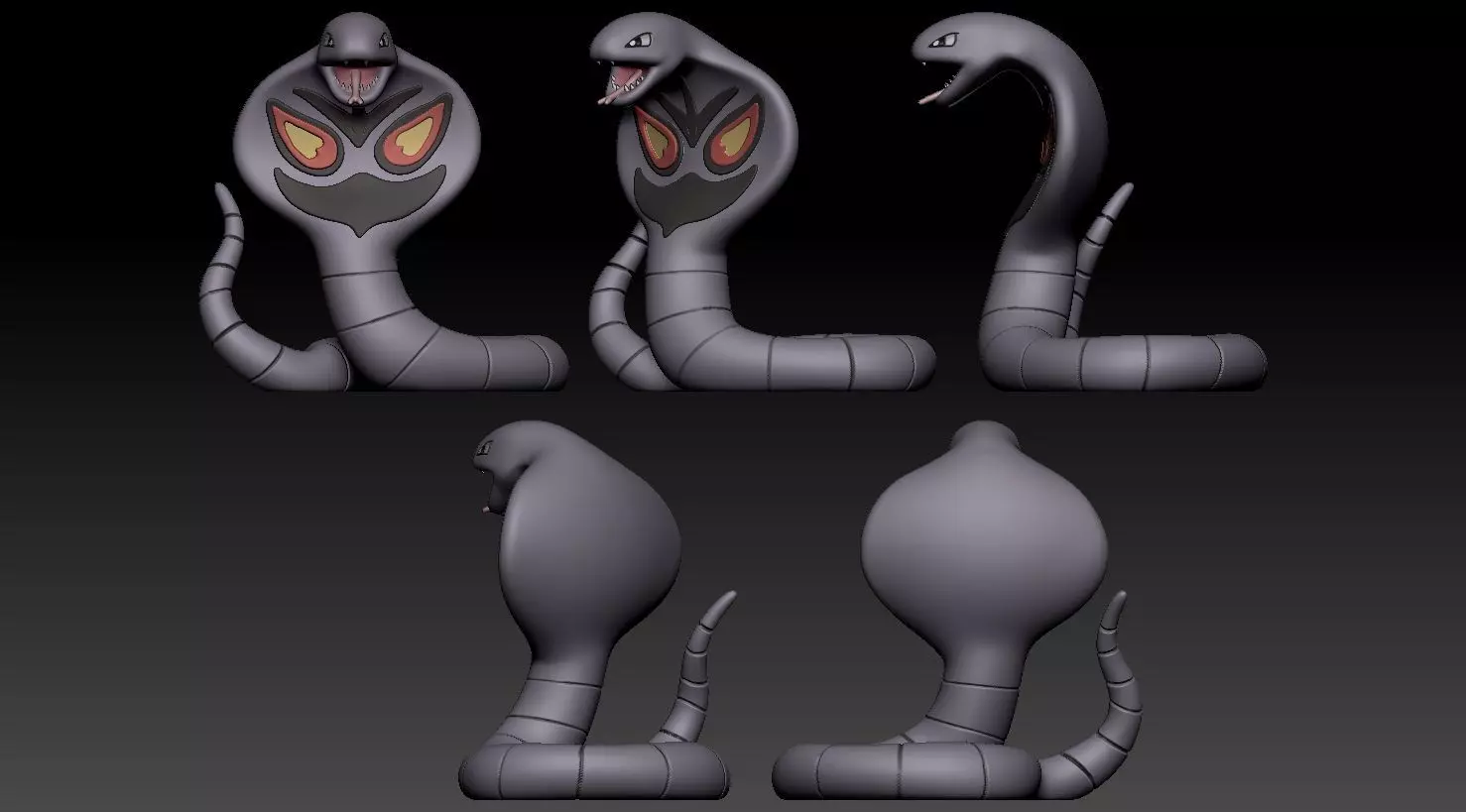 Ekans Arbok Pokemon Fanart 3D print model_1