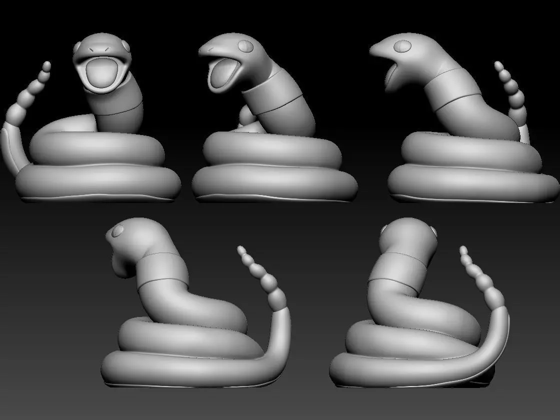Ekans Arbok Pokemon Fanart 3D print model_4