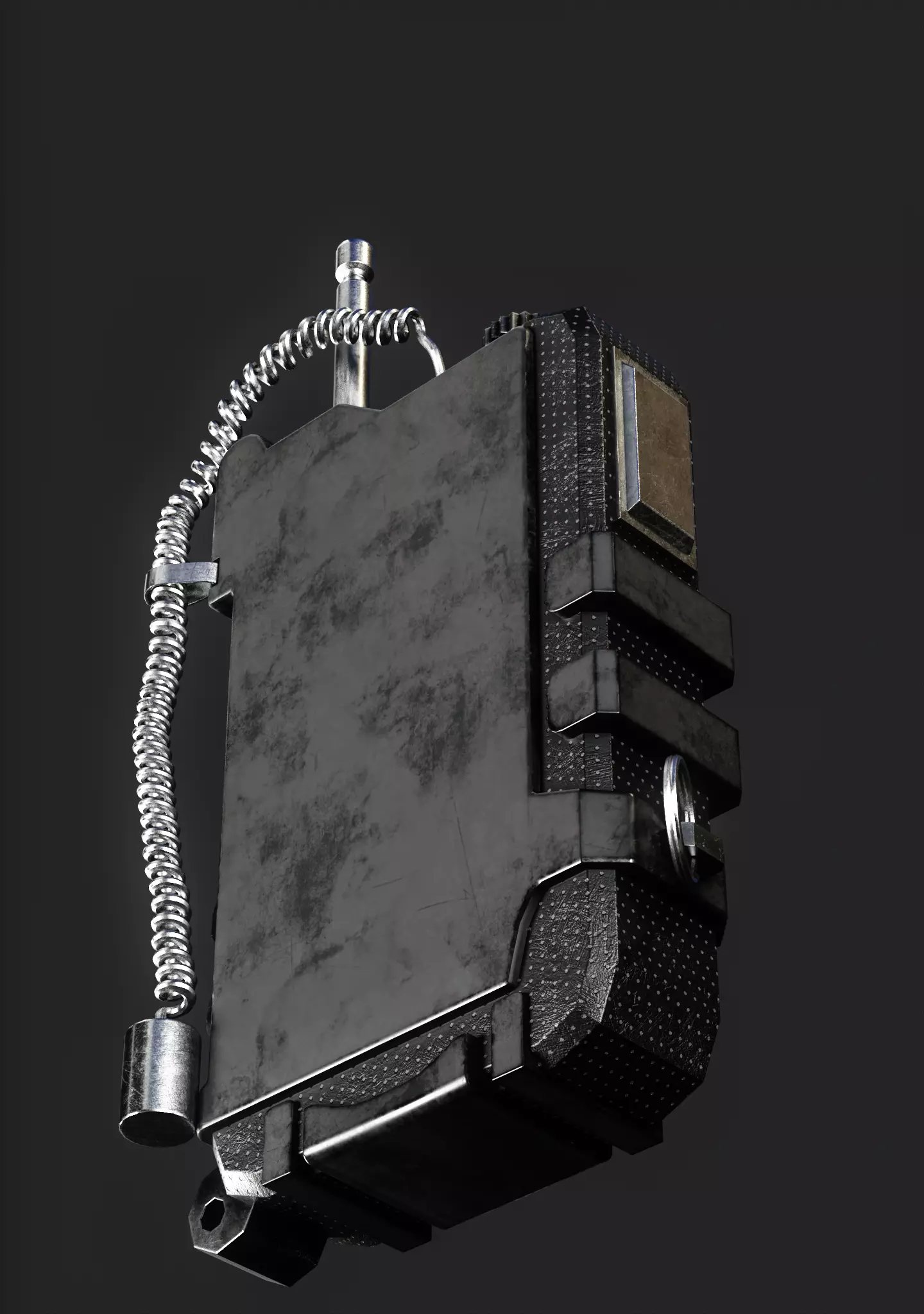 Sci Fi Walkie Talkie Low Poly Game Asset  PBR Textured Low-poly 3D model_1