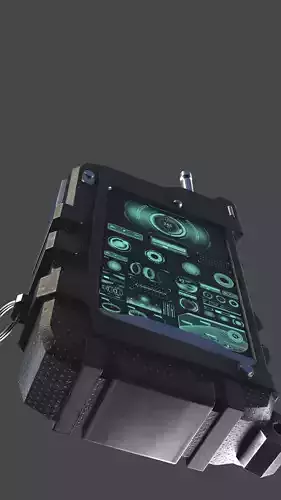 Sci Fi Walkie Talkie Low Poly Game Asset  PBR Textured Low-poly 3D model