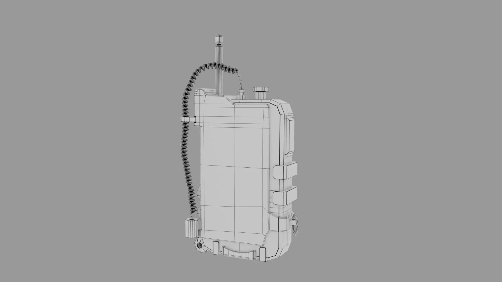 Sci Fi Walkie Talkie Low Poly Game Asset  PBR Textured Low-poly 3D model_7