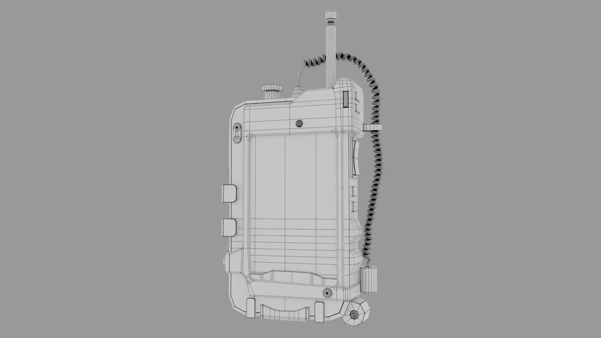 Sci Fi Walkie Talkie Low Poly Game Asset  PBR Textured Low-poly 3D model_4