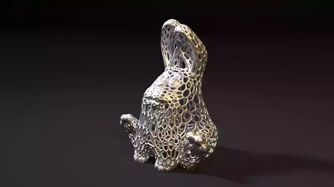 Rabbit Voronoi 3D print model
