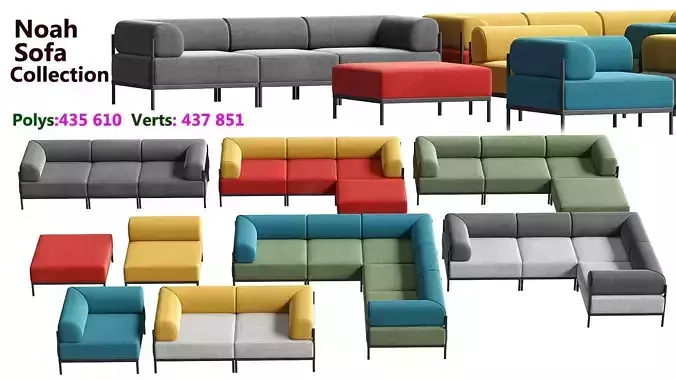 Noah Sofa collection 3D model