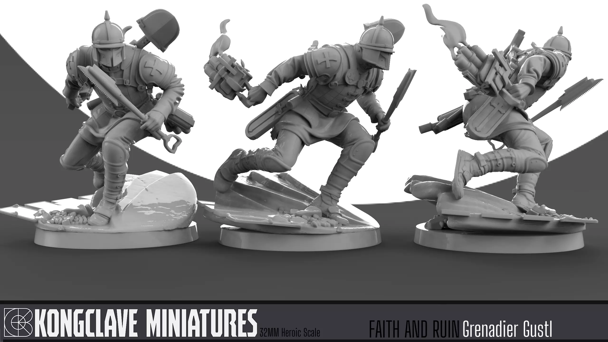 Grenadier Gustl - Zug 7 Warband - Combat Engineer 3D print model_3