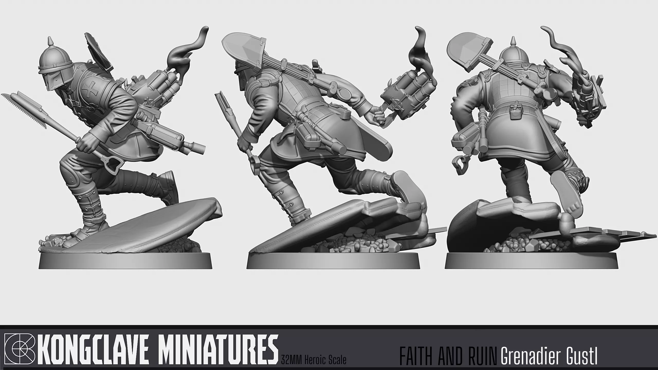 Grenadier Gustl - Zug 7 Warband - Combat Engineer 3D print model_5