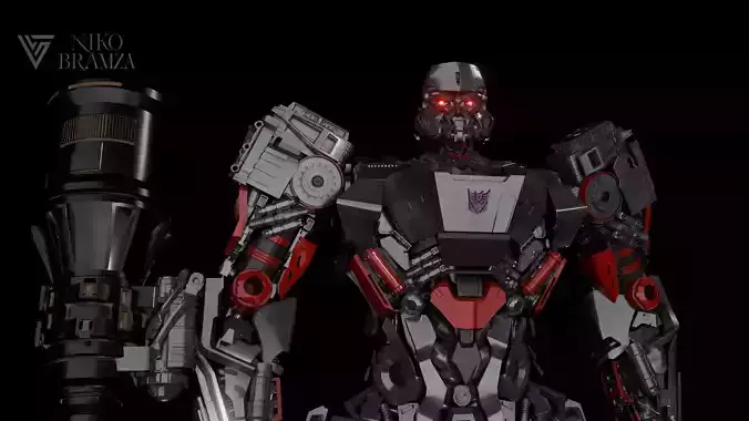 Transformers Megatron Cybertron Mode Bumblebee Movie Concept Art