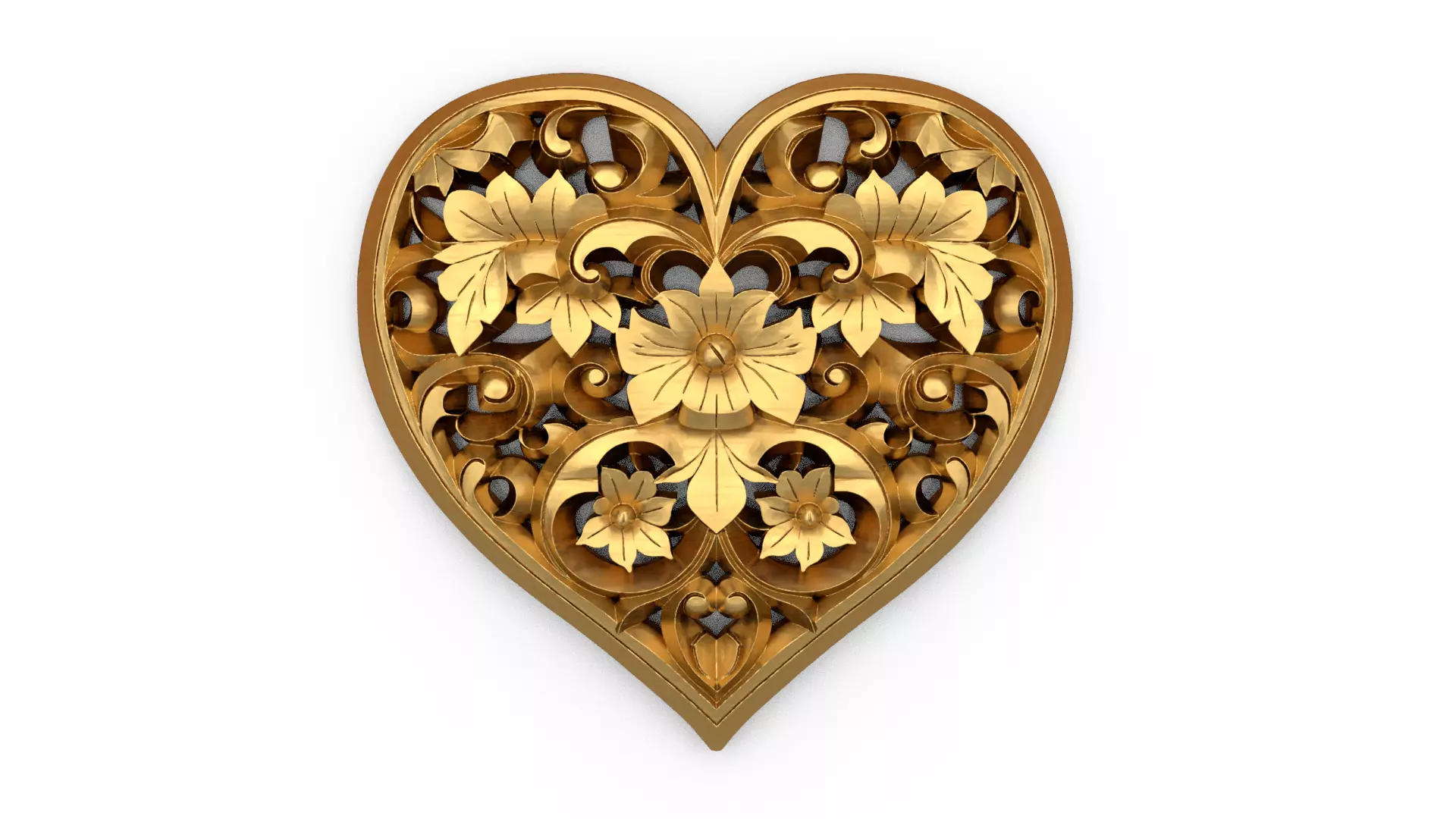 Heart decorative ornament onlay cnc 3d printing stl 02 3D print model_0
