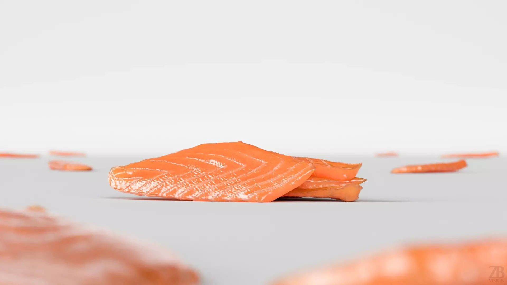 Salmon Slice 3D model_1