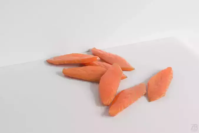 Salmon Slice 3D model